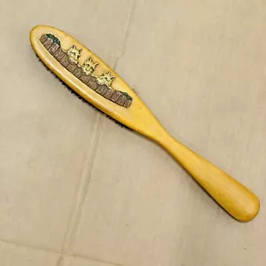 Vtg Scottie Dog Scottish Terrier Garment 15" Shoehorn Pure Bristle Brush Wood US - Picture 1 of 7