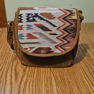 NWT Canyon Sky Aztec Style Purse Handbag Southwestern Shoulder Strap Snap Close - Picture 1 of 9