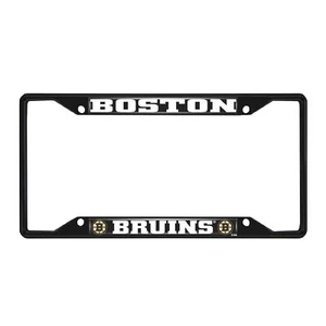 Fanmats NHL Boston Bruins Black Metal License Plate Frame - Picture 1 of 1