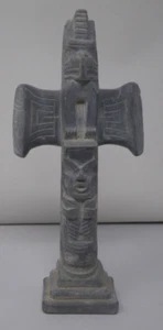 Abbott Totem Pole Made in Canada 10" Tall Sticker Souvenir Gray Grey - Picture 1 of 7
