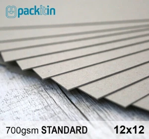 12x12" Backing Boards - 25 sheets 700gsm - chipboard boxboard cardboard card - Picture 1 of 3