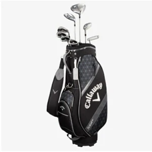 CALLAWAY SOLAIRE ladies'  Black Club Set with Caddy Bag 8pc 2018 model New - Picture 1 of 5