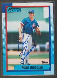 Autographed 1990 Topps Mike Bielecki - Cubs - Picture 1 of 1