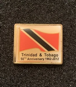 Trinidad & Tobago Waving Flag 50th Anniversary 2012 Enamel Lapel Pin - SP4 - Picture 1 of 3