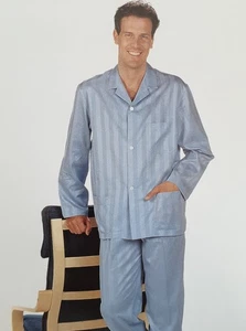 Pier Mori s Pigiama Uomo Tessuto Camicia Aperto Avanti Art. E 740 - Foto 1 di 5