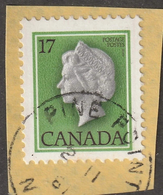 CARIMBO POSTAL DE CANCELAMENTO DE CDS DE PONTO PINE NOVO COM ETIQUETAS - Imagem 1 de 1