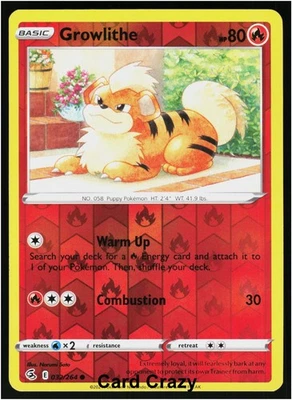 Growlithe 032/264 Reverse Holo - SWSH08: Fusion Strike Pokemon Card (NM) - Image 1 of 2