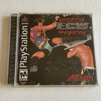 ECW: Hardcore Revolution (Sony PlayStation 1 PS1, 2000) COMPLETE W/BROKEN CASE - Image 1 of 4