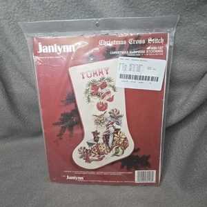 Kit de Medias Punto Cruz Sorpresa Navidad Janlynn De Colección 80-127 Hecho en EE. UU. - Imagen 1 de 5