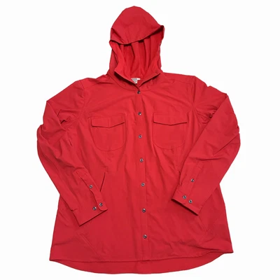 Duluth Trading Co Jacket Coat Women’s Sz XL Red Orange Button Strechty Spandex - Image 1 of 4