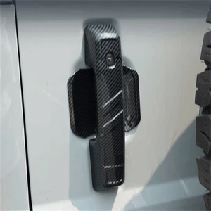 Cubierta de tazón de manija de puerta trasera de fibra de carbono para Ford Bronco 2023 2024 2025 - Imagen 1 de 8