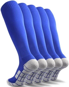 Kids Soccer Baseball Socks 5 Pairs, Football Sport, Softball Team Athletic So... - Picture 1 of 6