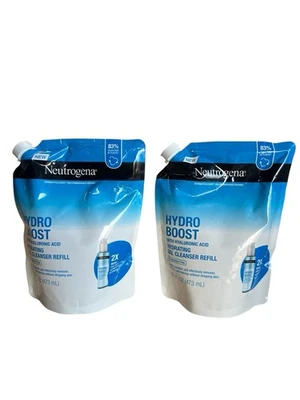 (2) Neutrogena Hydro Boost W/ Hyaluronic Acid Hydrating Gel Cleanser Refill - Image 1 of 2
