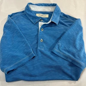 Tommy Bahama Polo Shirt Blue Short Sleeve Casual Top Men's Size L - Picture 1 of 10