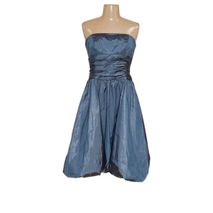 David's Bridal Blue A-Line Midi Dress, Size 8 - Picture 1 of 4