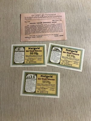 "Notegold" Post-WWI Germany Emergency Money - Vintage Currency WW2 - Image 1 of 4