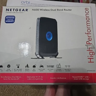NETGEAR N600 Wireless Dual Band Router WNDR3400 Up to 600 Mbps - Image 1 of 3