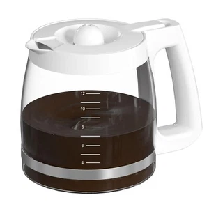 12-Cup Replacement Glass White Carafe Pot Hamilton Coffee Maker 46310, 49980R…+ - Picture 1 of 7