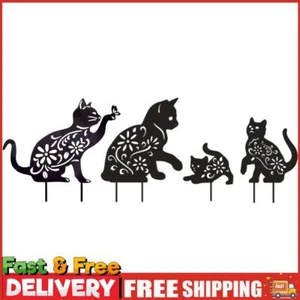 Metal Cat Garden Statues Creative Silhouette Animal Stakes for Yard/Garden/Lawn - Picture 1 of 13