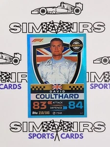 2023 Topps Turbo Attax F1 David Coulthard Blue Refractor 350/500 #347 - Picture 1 of 2