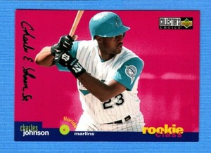 1995 Collector's Choice Silver Signature #1 Charles Johnson Rookie Class Marlins