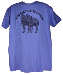 Percheron Team Draft Horse T-Shirt - Blau - Bild 1 von 2