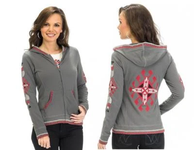 ❤️ WOMENS Roper AZTECH HOODIE JACKET Ladies Embroidered Southwestern Outerwear Foto 1 de 3