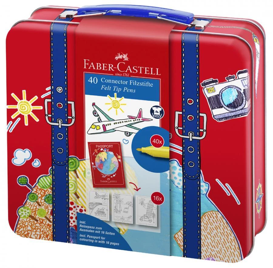 Faber-Castell 155535 - Filzstift Connector Reisekoffer