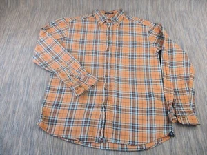 Gant Shirt Mens Extra Large XL Orange Flannel Button Down Cotton Maine Twill - Picture 1 of 13