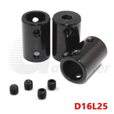 D16L25 Shaft Couplings Joints Rigid Coupler Motor 3D Printer CNC Aluminum Black • 2.75£
