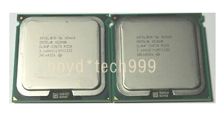 A pair Intel Xeon X5460 CPU SLBBA 3.16 GHz 4 Core Socket LGA771 Processor - Image 1 of 4