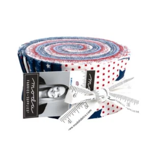 Moda Jelly Roll – Star Spangled 100% Cotton – 40 Precut Strips - Picture 1 of 4