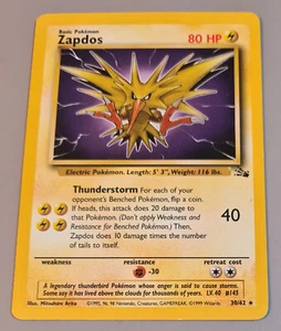 Zapdos # 30/62 Rare Karte Non Holo Fossil 2000 Pokemon EN N.Mint to Mint Vintage - Bild 1 von 3