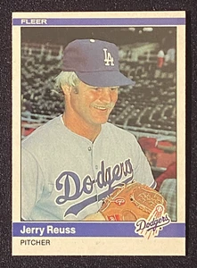 Jerry Reuss 1984 MLB Los Angeles Dodgers Pitcher Baseball Card Fleer #110 - Picture 1 of 2
