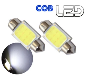 2 Bombilla Lanzadera C5W 36MM 36mm 6 LED Cob Blanco Maletero Cabina Luz Techo - Imagen 1 de 2