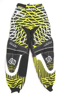 Adult motocross yellow trousers pants motorbike race MAX V16 size 34-36" - Picture 1 of 4