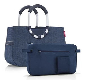 reisenthel Loopshopper M Shopper Schultertasche Herringbone Dark Blue dunkelblau - Bild 1 von 4