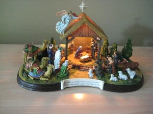 Danbury Mint " The Nativity " Light Up Nativity Scene NEW (opened box) - Picture 1 of 14