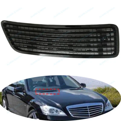 Rejilla del capó del motor apta para Mercedes-Benz S W221 R W251 2005-13, negro brillante, derecha Foto 1 de 4