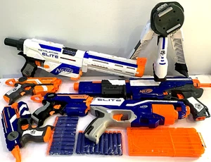 Nerf Gun Bundle Retaliator Disruptor Alpha Trooper CS12 Firestrike Tripod Stand - Imagen 1 de 22