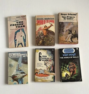 Vintage Sci-fi 6 book lot. Classic Science Fiction paperbacks from the 50s & 60s - Picture 1 of 10