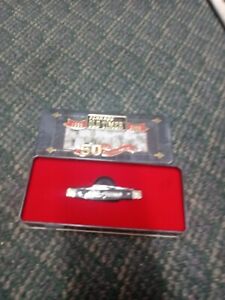Schrade Old Timer 50th Anniversary Knife 1958 to 2008 in original tin decortive