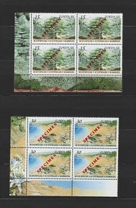 CYPRUS 1999 EUROPA CEDAR MOUFFLON TURTLES CORNER BLOCK of 4 Opt SPECIMEN MNH - Picture 1 of 1