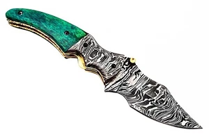 Elegance in Every Fold: Premium Handmade Damascus Steel Folding Pocket Knife - Picture 1 of 5