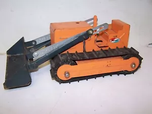 ORANGE Structo Bulldozer Dozer Caricatore a Secchio Acciaio Arancione - Foto 1 di 9