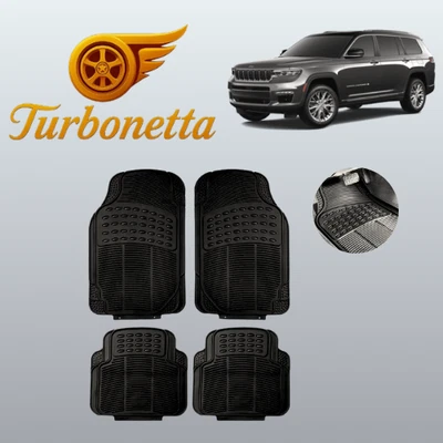 For All Jeep Car Floor Mats 4pcs Guard Rubber All Weather Custom Fit - Image 1 of 4