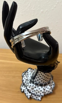 Brazalete Brazalete Marcado LIA SOPHIA Tono Plata Capas Entrecruzado 6.5 Bonito De Colección Foto 1 de 4