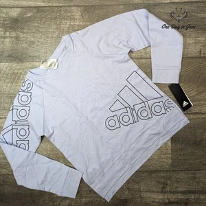 Adidas Long Sleeve Light Sweatshirt Size M (10/12) - Picture 1 of 5