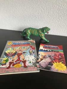 MOTU Heman Masters of the Universe Mattel - Battlecat (Taiwan) & Magazine - Bild 1 von 10
