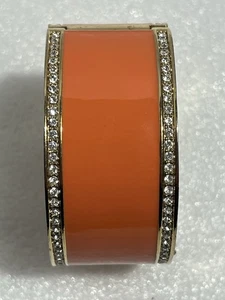 Vintage Ann Taylor orange Emaille Klemme Magnetverschluss 1,5” breit 2,25” quer - Bild 1 von 7